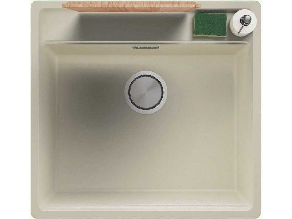 Бежава кухненска мивка за вграждане под плот Берген 60 Low 560x530 мм