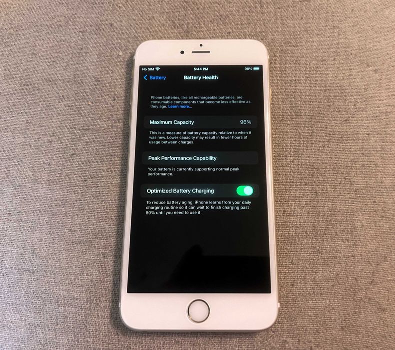 iPhone 6s Plus 128GB Gold A1687 iOS 15.8.7 baterie 96%
