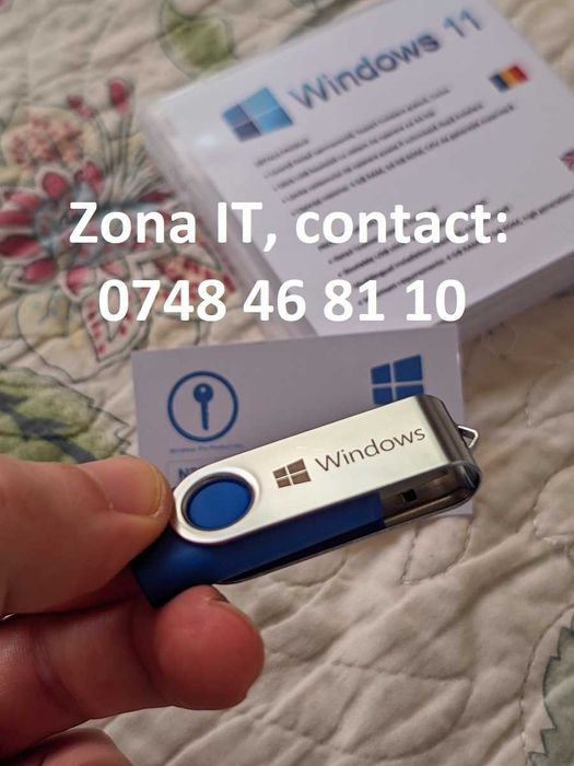 Stick bootabil - Windows XP, 7, 8, 10 sau 11 cu licenta retail inclusa