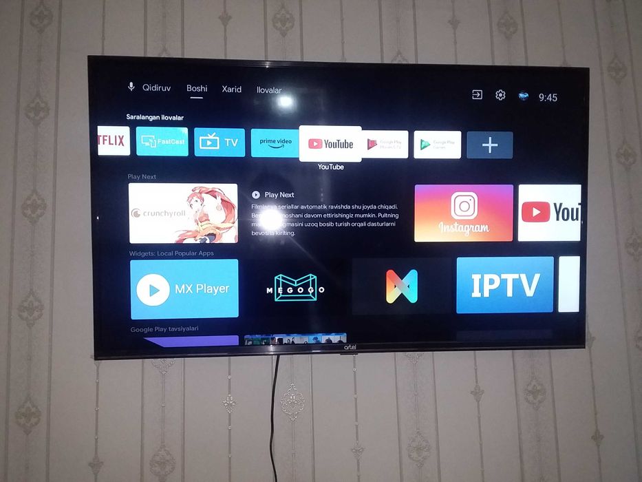 СРОЧНО! Smart Televizor Artel android bir ishlatilgan garantiya 3 yil.