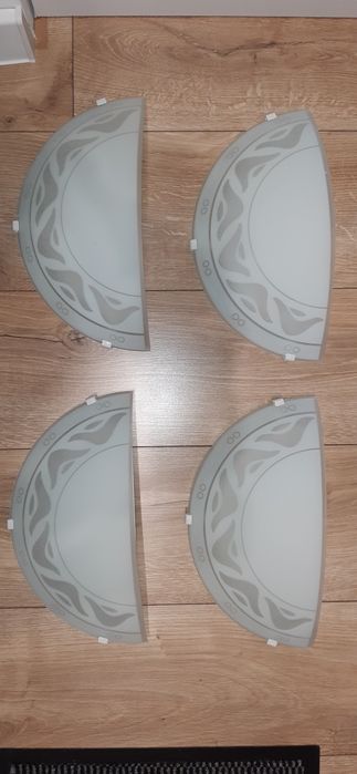 3 aplice sticla alba mata