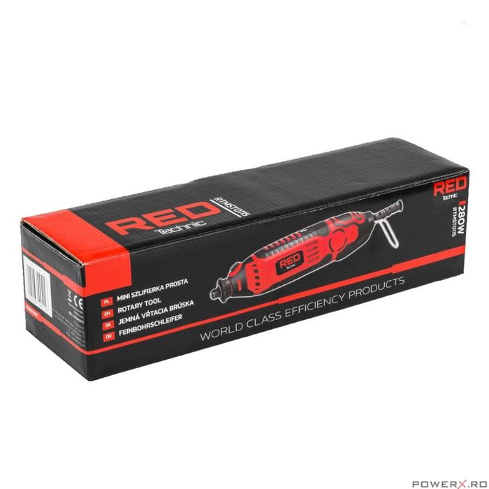 Mini polizor drept, 280 W, Red Technic