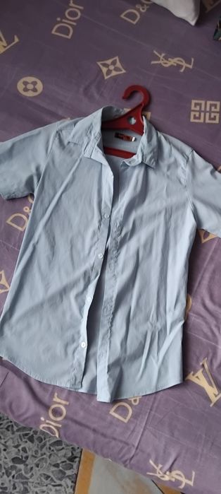 Рубашка голубая +брюки темно-синие (1-2класс)