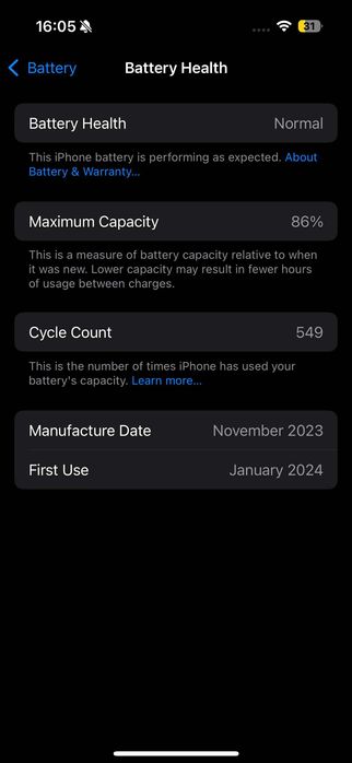 iPhone 15 Pro 128GB Blue Titanium КАТО НОВ