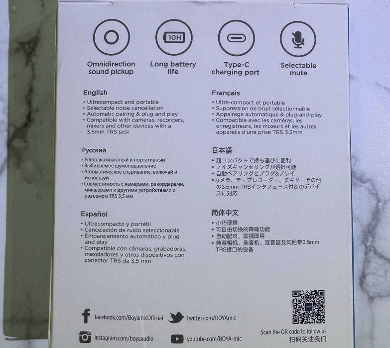 Set 2 Lavariere wireless Boya + receiver, pentru videografi / vlogger