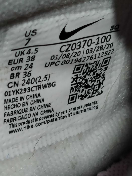 NIKE AF1 adidași damă, mărimea 38, interior talpă 24 cm.