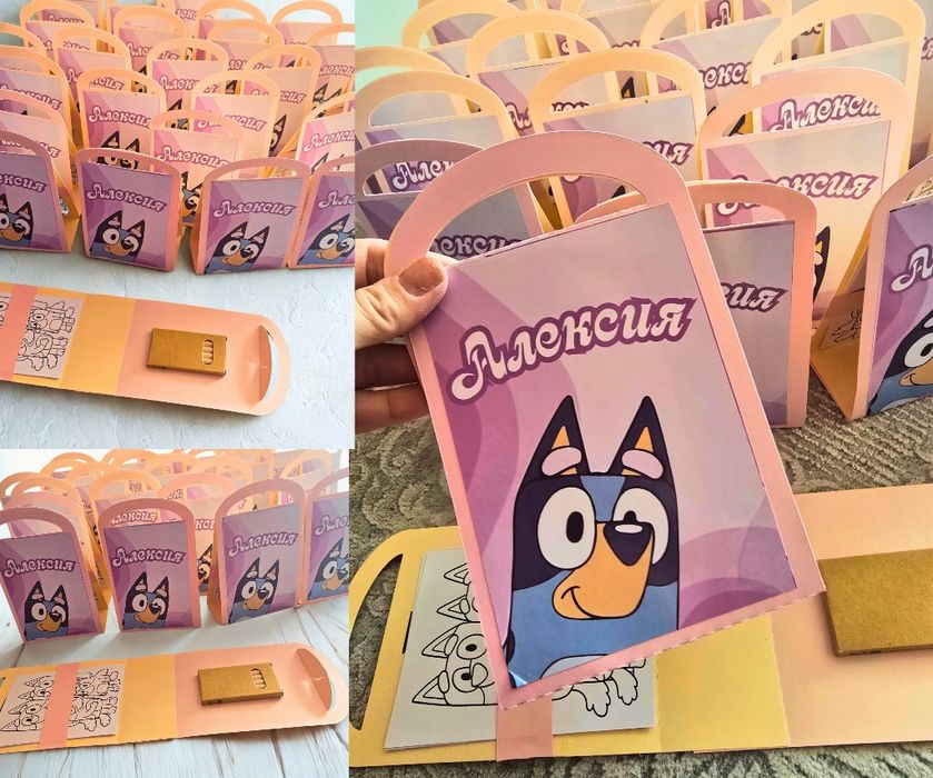 Детска подаръчна чантичка с комплект за оцветяване и игра