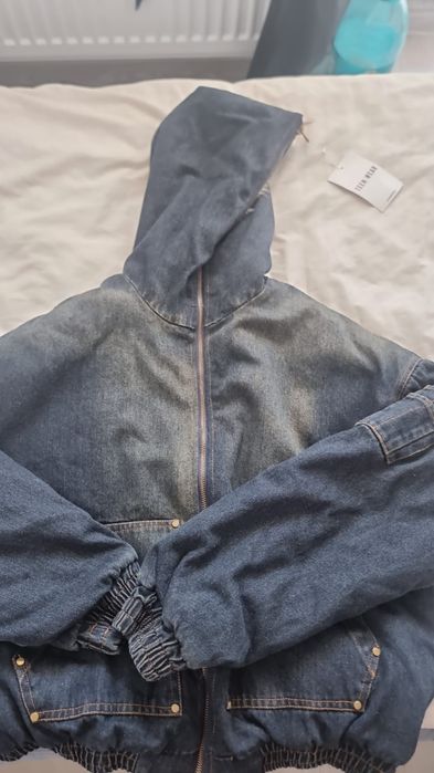 Jacheta denim basic albastru