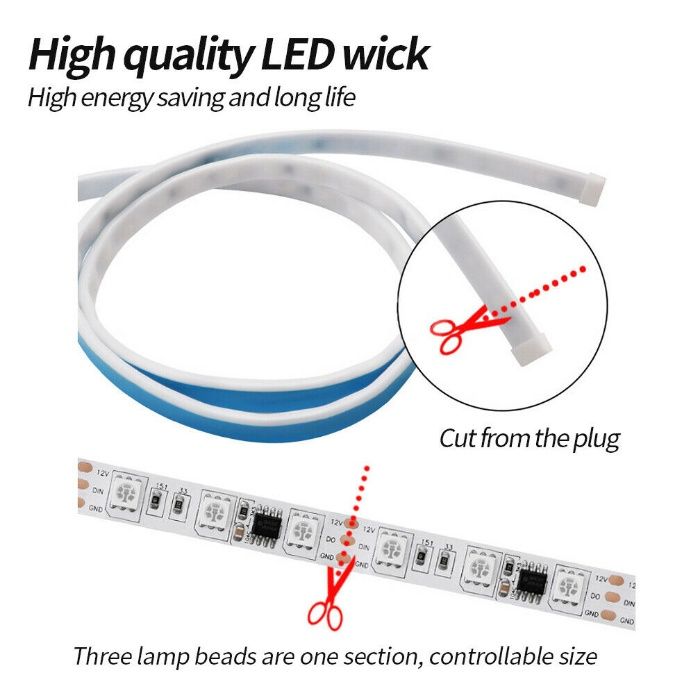 НОВО! LED лента за багажник задна светлина бягащи мигачи стоп аварийни