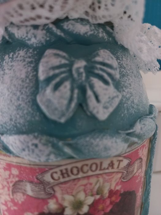 Ръчно декориран стъклен буркан