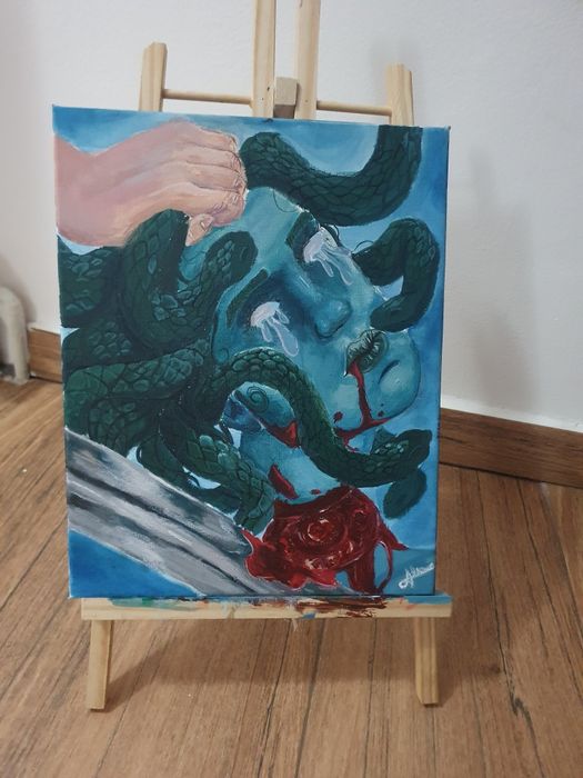 Tablou Medusa, artist de 14 ani