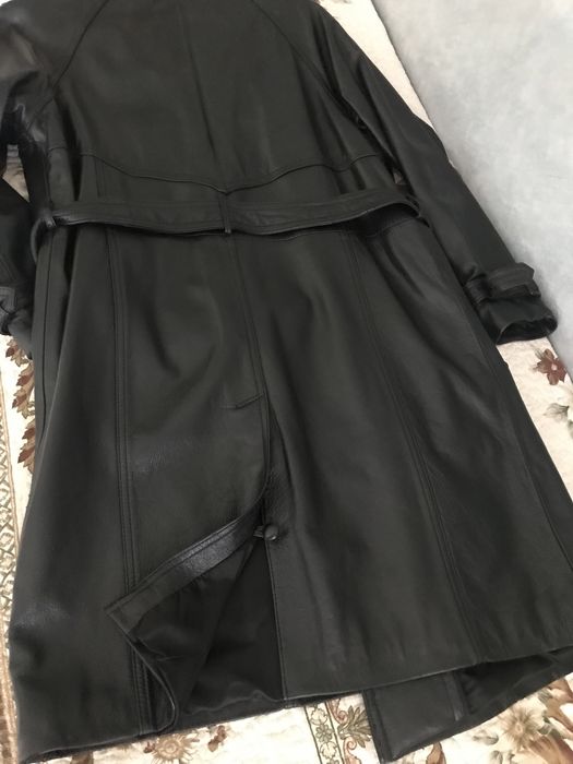 Кожаный  плащь муж.