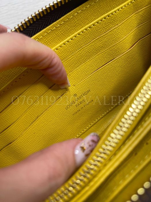Portofel Louis Vuitton - zippy imprimat Galben