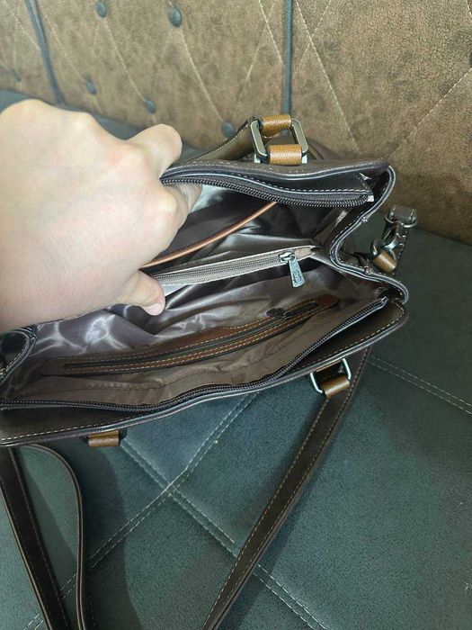 Новая коричневая сумка – много карманов! Ayollar sumkasi sotiladi!