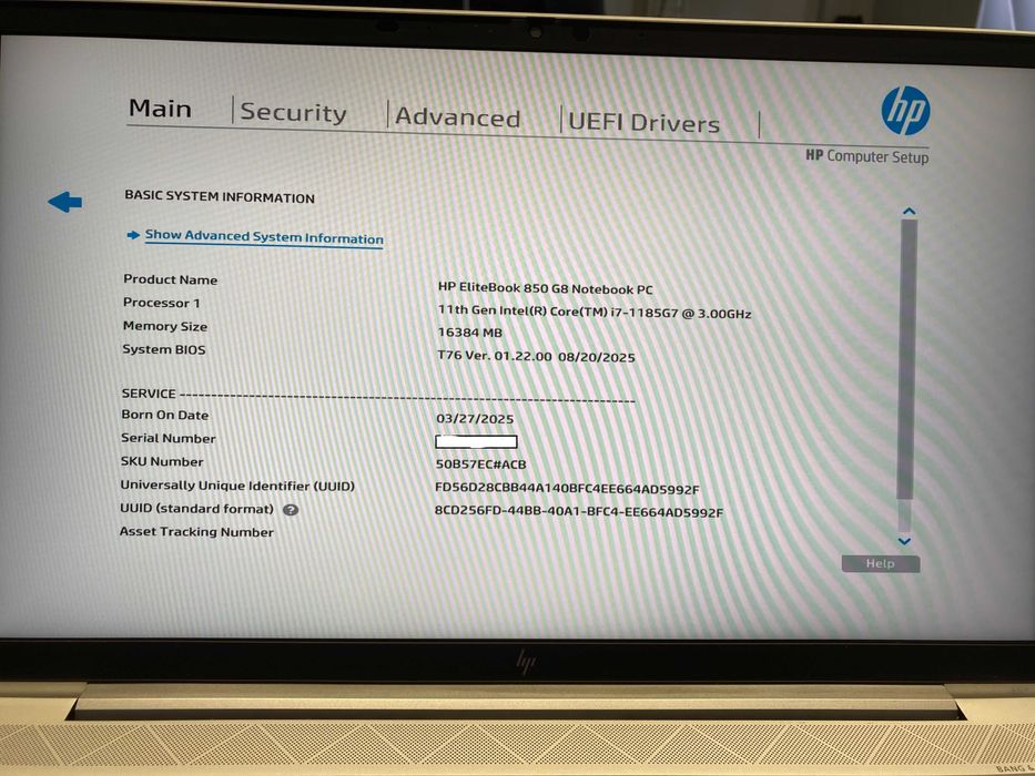 Ноутбук HP EliteBook 850 G8