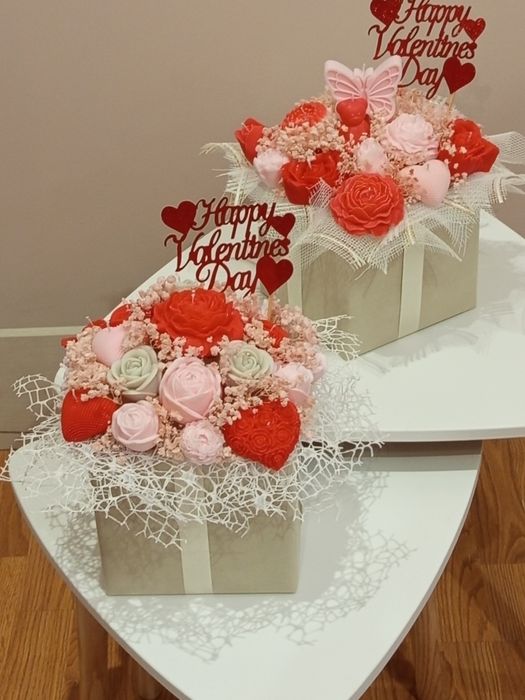 Букети от соев восък в луксозна кутия