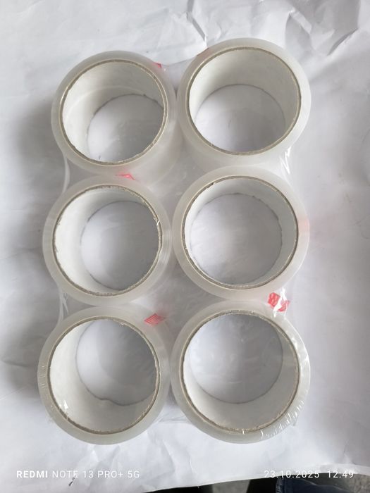 Bandă adezivă scotch transparenta mărimea 48x60 m set de 6 buc