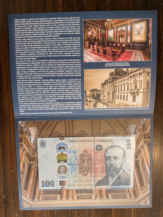 Bancnotă comemorativă 100 Lei – Eugeniu Carada, BNR