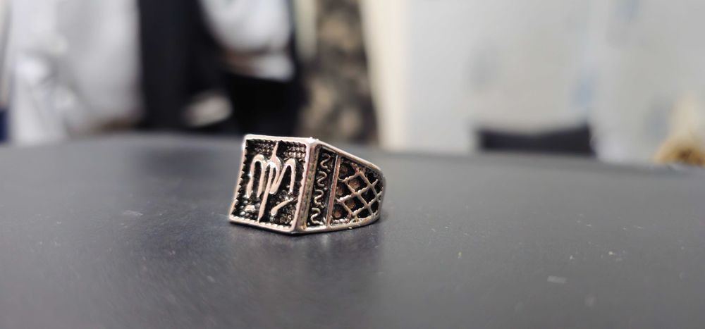 Мусульманское кольцо в серебрянном стиле перстень подарок на Рамадан