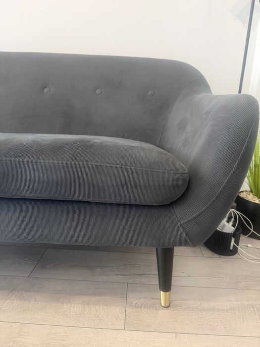 Употребявани диван и кресло EGEDAL от Jysk. Сиво кадифе