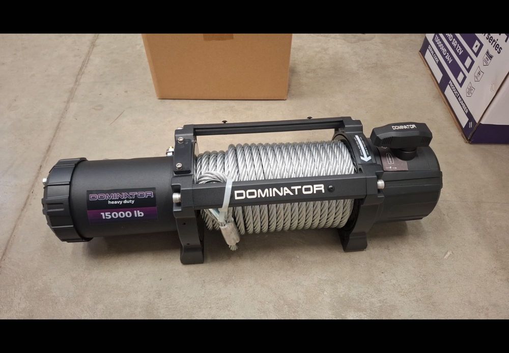 Troliu electric Dominator 15000 lb HD platforma 4x4 auto ( 6810kg )