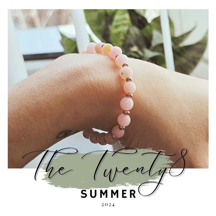 Ръчно изработени гривни с Розова ПРОМОЦИЯ  Кварц  и Шоушан