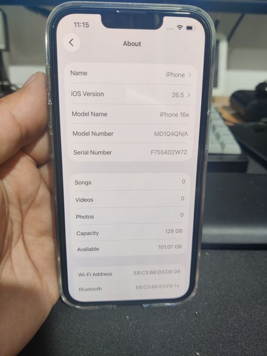 iPhone 16e 128gb 1 ciclu incarcare