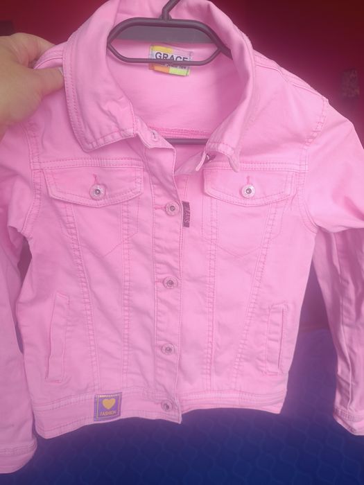 Розово дънково яке