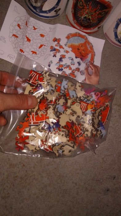 ТОП! Дървен пъзел 9 модела часовник с животни / лазерна изработка.