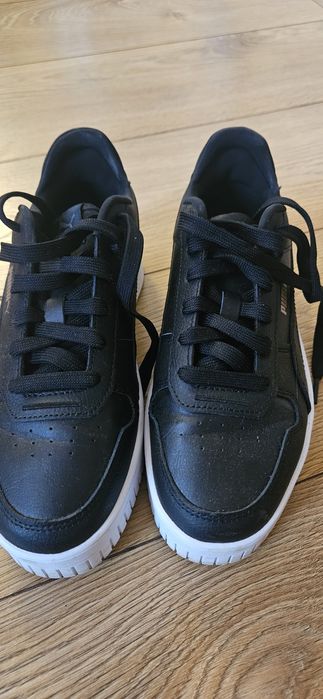 Черни кожени маратонки Puma