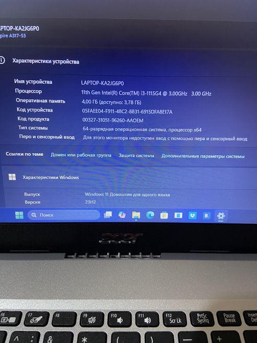 Acer 11пок SSD новом сост