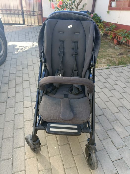 Carucior 2 in 1 Joie, Chrome DLX, Potrivit De La Nastere, Multifunctional, Cu landou, Cu parte sport, Pana la 22 Kg, Negru
