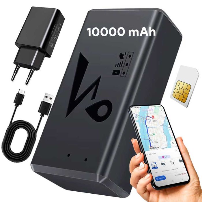 GPS Tracker Auto 4G cu Magnet 10000mAh, SIM Inclus, Istoric Traseu
