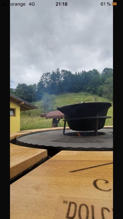 Grătar cu plita din fonta otel sau inox