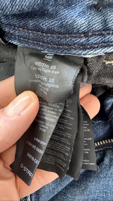 G-Star RAW Lynn Mid Skinny W25 L30 оригинални дамски дънки
