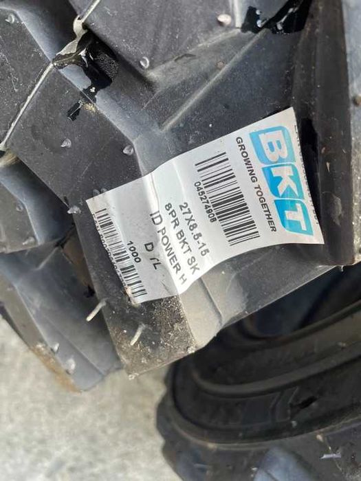 Marca BKT 27x8.5-15 cu 8 pliuri cauciucuri noi cu garantie