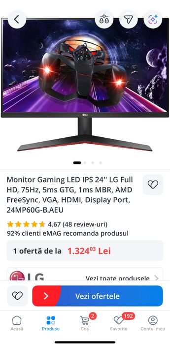 Monitor LG Gaming LED IPS 24'' LG Full HD