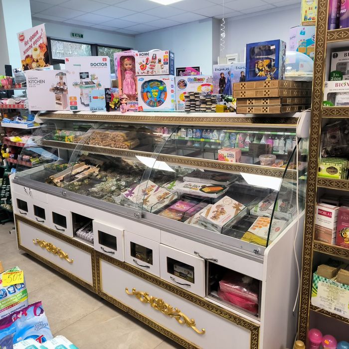 Топли витрини за ядки, оборудване за магазин