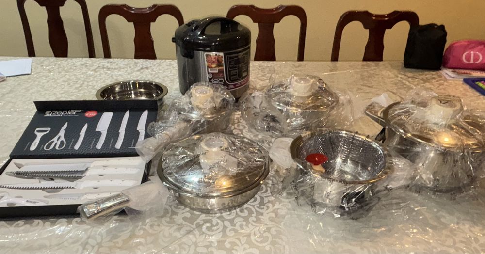 Набор посуды для кухни и мультиварка