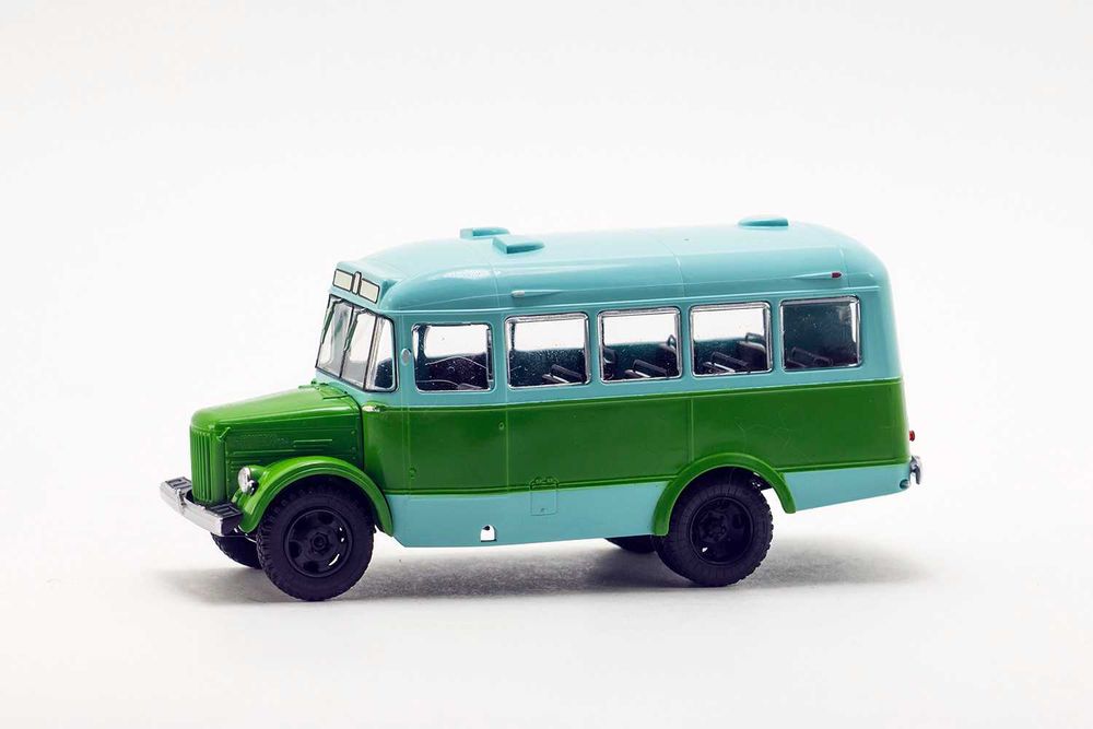 ПАЗ-651, Комбинированного цвета Голубой с зеленой полосой, ф. MODIMIO