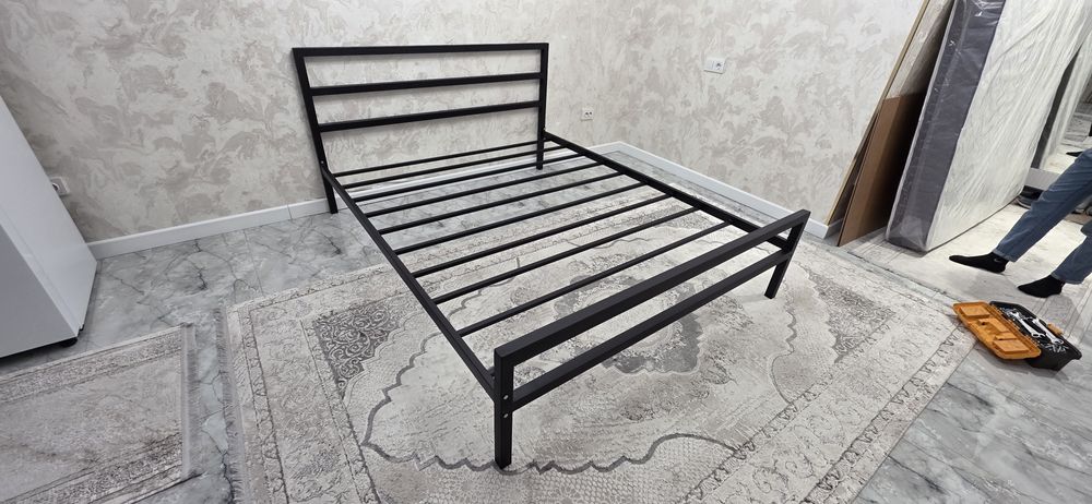 Модель: ARISTO  металлическая двуспальная кровать. TEMIR KRAVAT