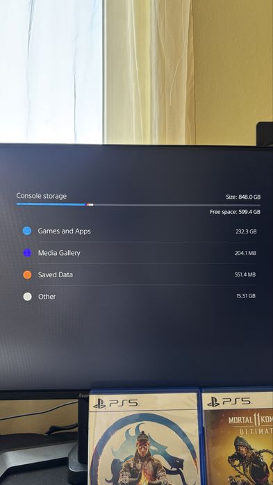 НОВ PlayStation 5 Slim (1TB) 2 джойстика и игри, станция за зареждане