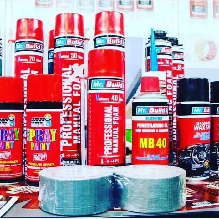 Mr.Build Аэрозольные краски удобное нанесение и высокая укрывистость