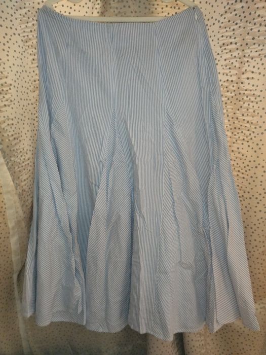 Голубая юбка макси 100хб,хл-ххл