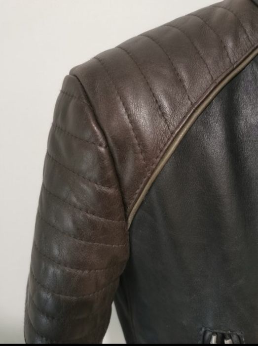 Diesel Black Gold Leather Biker Jacket – Made in Italy – Естествена Кожа – S/M – Рядък Модел