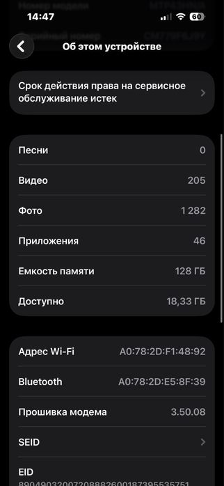 Айфон 15  82акб 128гб