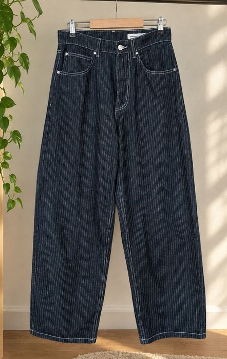 Bershka Stripe Barrel Jeans