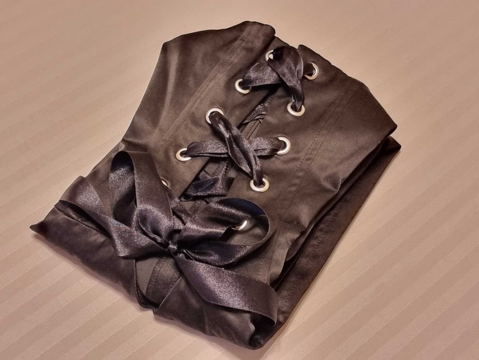 Rochie satin, sarafan negru, marimea 38