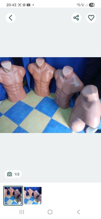 Vand pachet 10 buc.,busturi de barbati ,culoare bej