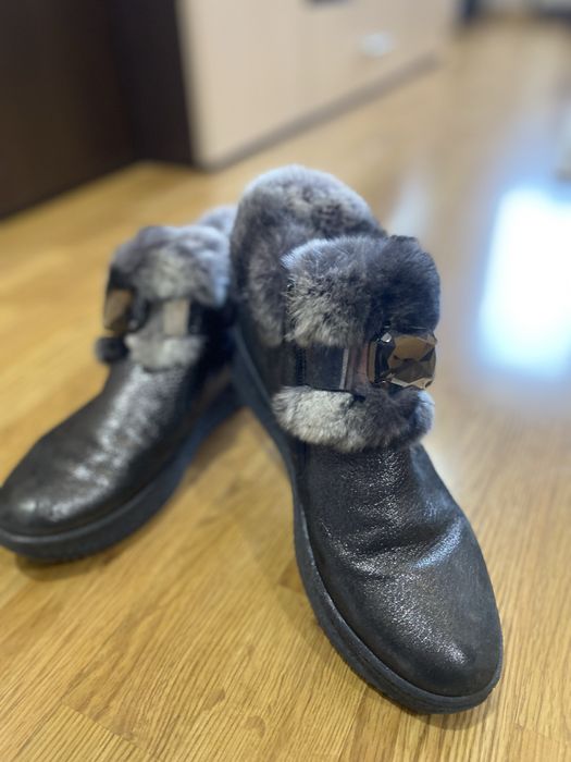 Дамски боти , естествена кожа, 39 номер